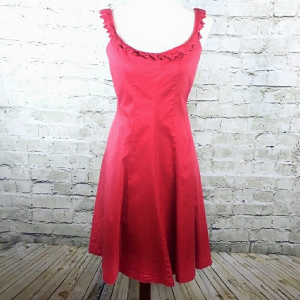 Nine West Sleeveless Red A-line Dress (Size 12)